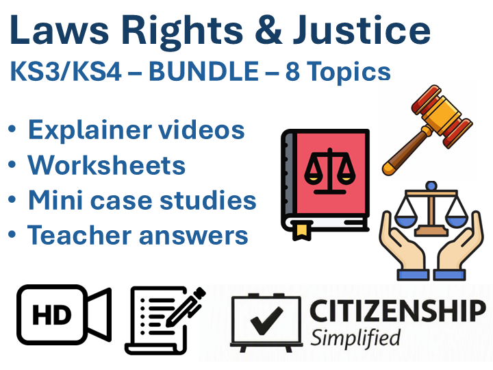 Laws, Rights & Justice KS3/KS4 Bundle