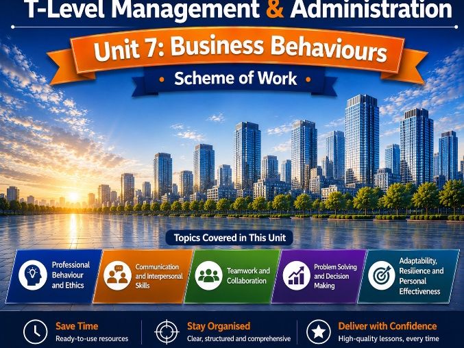 T-Level Management & Administration Unit 7 Business Behaviours Scheme of Work