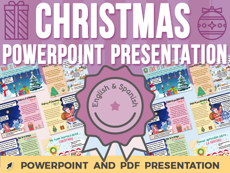 Christmas PowerPoint Google Slides History Values Reflection 1st-3rd SEL BUNDLE