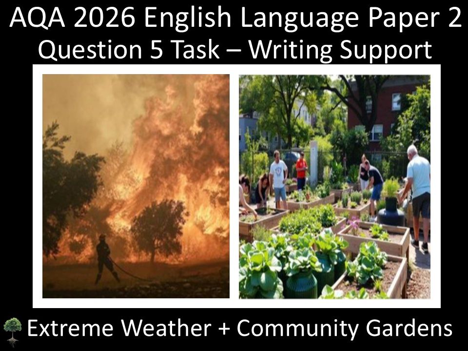 Question 5: AQA 2026 English Language Paper 2 | Extreme Weather and Community Gardens