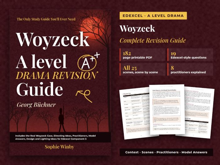 Woyzeck A Level Drama Revision Guide – Edexcel Component 3 Section C -Model Answers, Practitioners