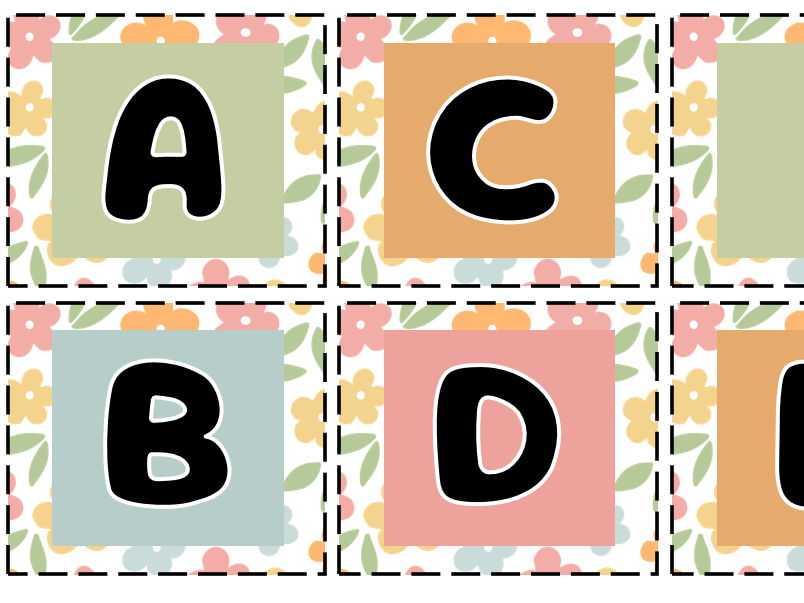 Floral Display Letter Bunting | Editable Classroom Display Letters | PowerPoint Resource