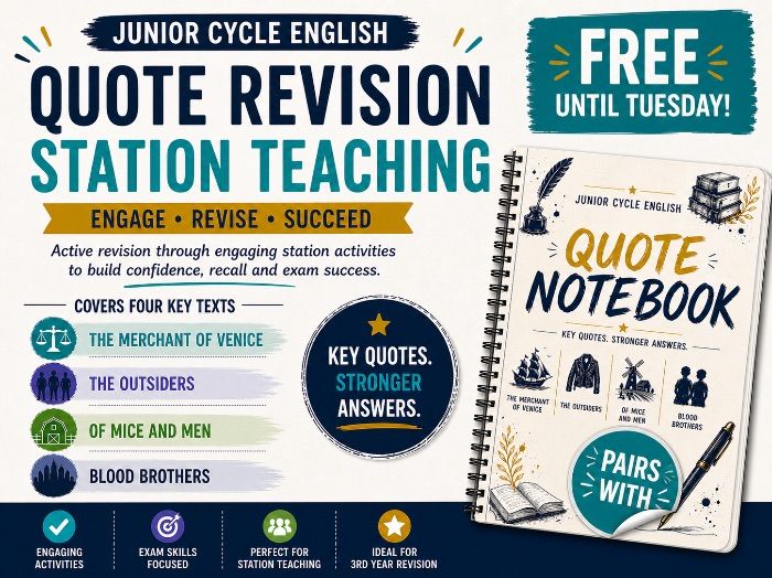 Junior Cycle English – Quote Revision Station Teaching (3rd Year)