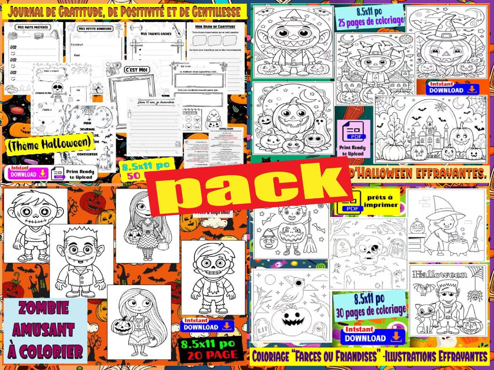 Zombies Amusants + Journal de Positivité – Pack Créatif