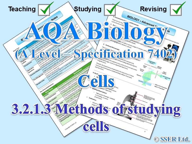 BIOA_AQA Topic Notes: 3.2.1.3 Methods of studying cells