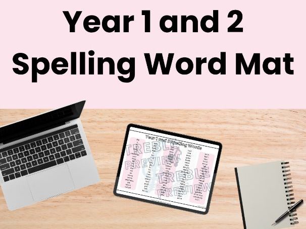 Year 1 and 2 Spelling Word Mat