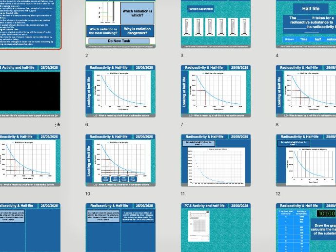 AQA GCSE Physics P7 P7.5 Activity and half-life | + Free AI Long-Answer Marking