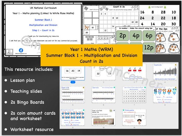 Count in 2s - Year 1 WRM Summer Blk 1 - Multiplication and Division Step 1