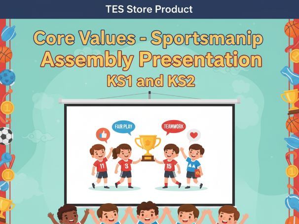 Core Values - Sportsmanship Assembly Presentation KS1 and KS2