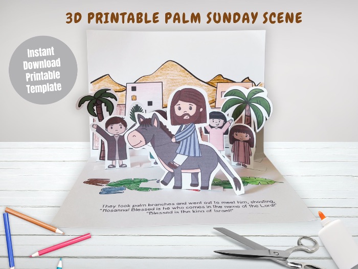 Palm Sunday Scene Paper Craft Story telling