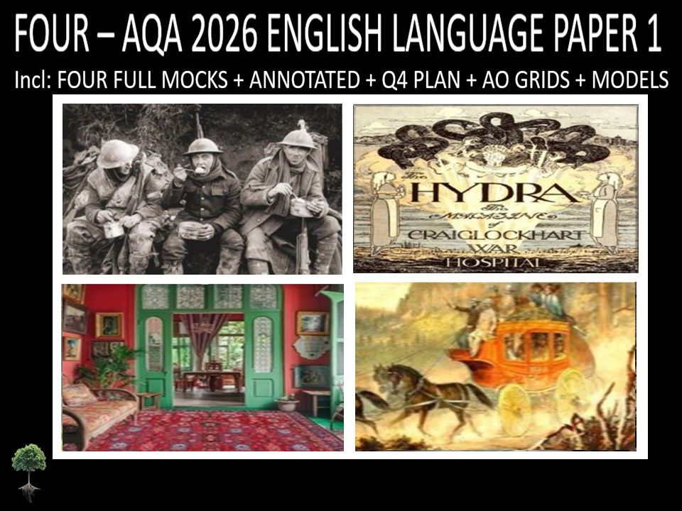 FOUR - AQA PAPER 1 | 2026 FULL MOCKS | ANNOTATED | Q4 PLAN | AO GRIDS | MODELS