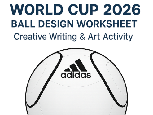 World Cup 2026 Ball Design Worksheet | Creative Writing & Art Activity