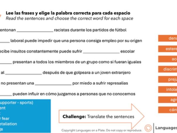 2.1 Las actitudes racistas y xenófobas - A-Level Full Lesson