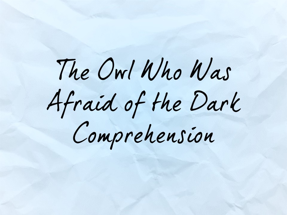 The Owl Who Was Afraid of the Dark Comprehension