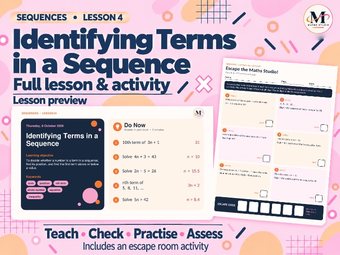 Identifying Terms In a Sequence | Lesson & Activity