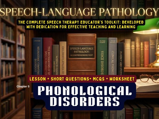 Phonological Disorders Therapy & Study Pack | Full Lesson, MCQs, Questions Answers & Worksheets