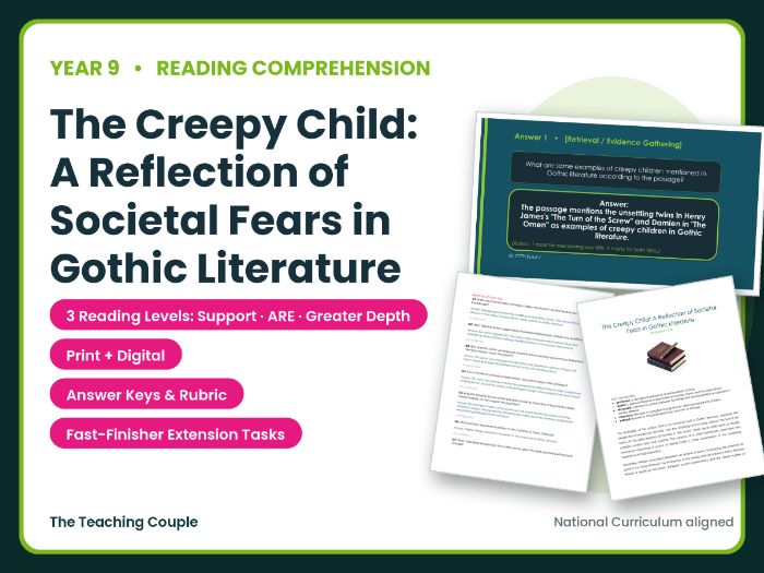 Creepy Children in Horror Literature | Comprehension | Year 9