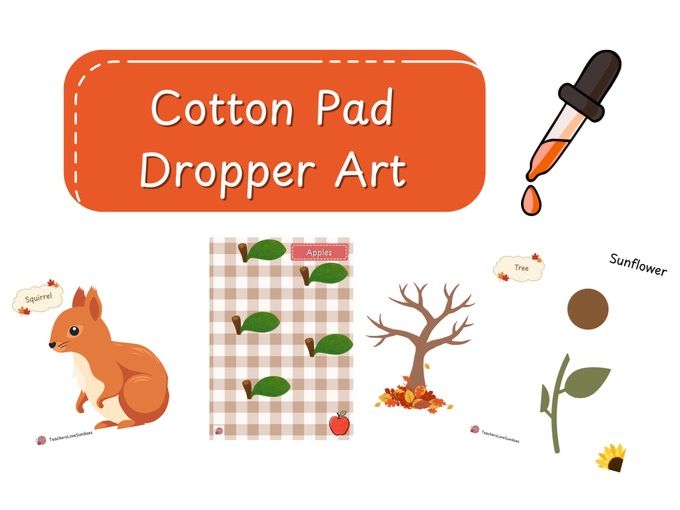 Autumn Cotton Pad Dropper Activities
