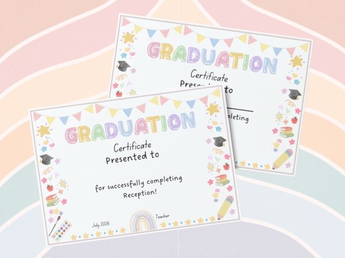 End of Year - Reception Graduation Certificate