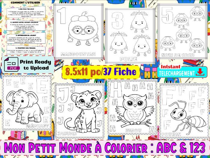 Mon Petit Monde à Colorier : ABC & 123