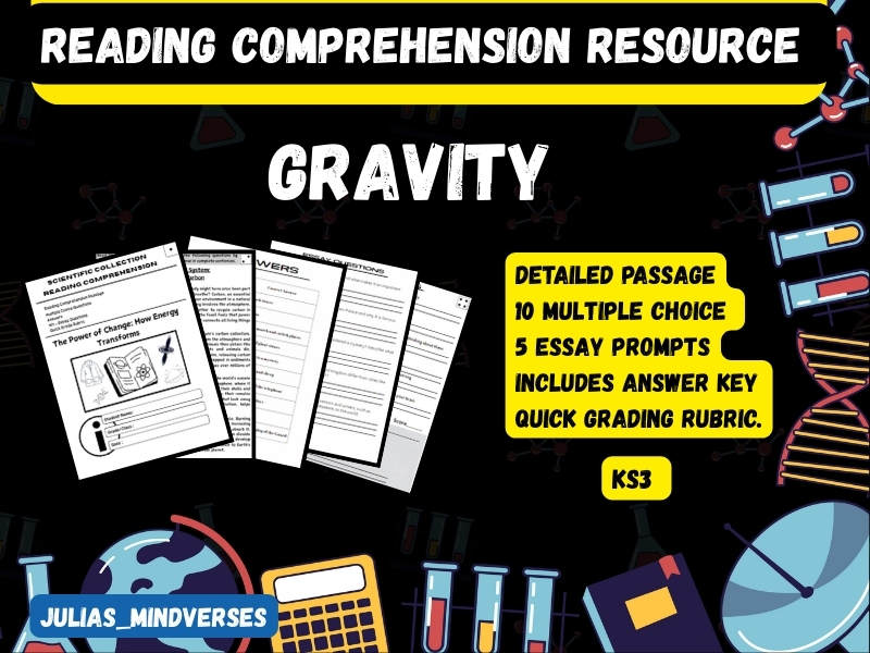 Gravity Reading Comprehension for KS3 Science