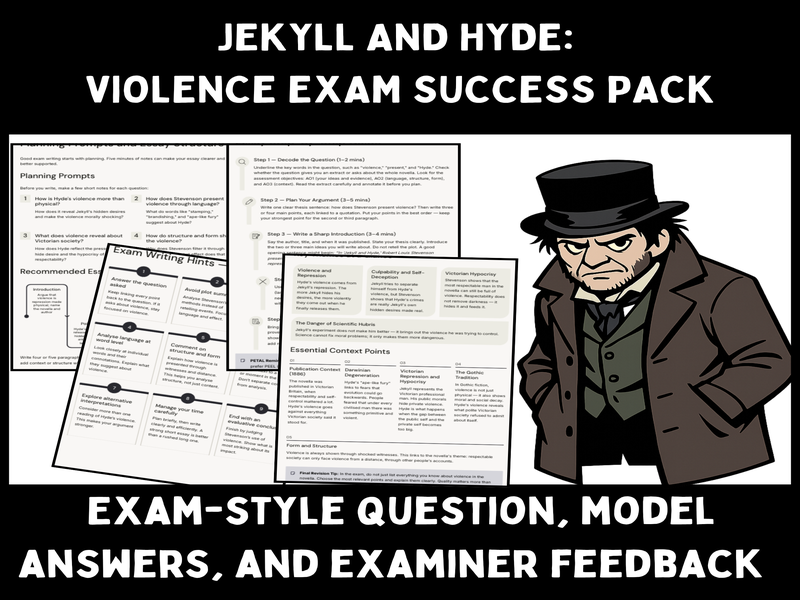 Jekyll and Hyde GCSE Model Essays: The Theme of Violence (Grades 5–9)