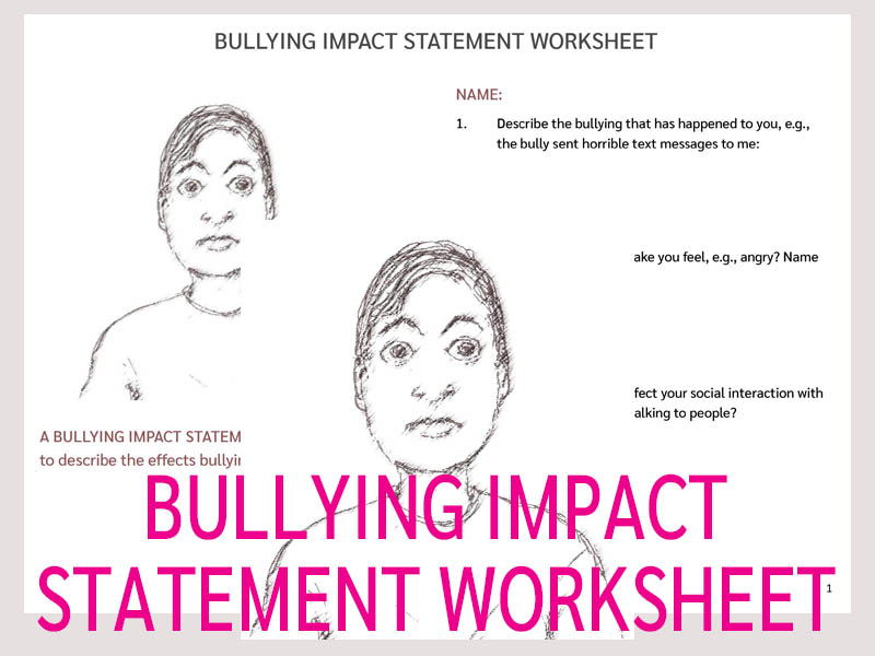 Bullying Impact Statement Worksheet (UK)