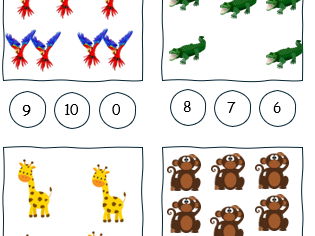 Count and circle within 10 (Zoo theme)