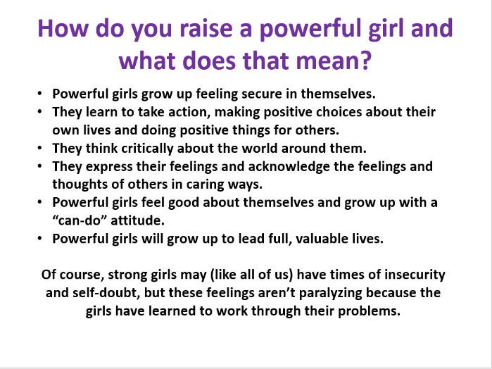 Raising powerful girls - powerpoint presentation