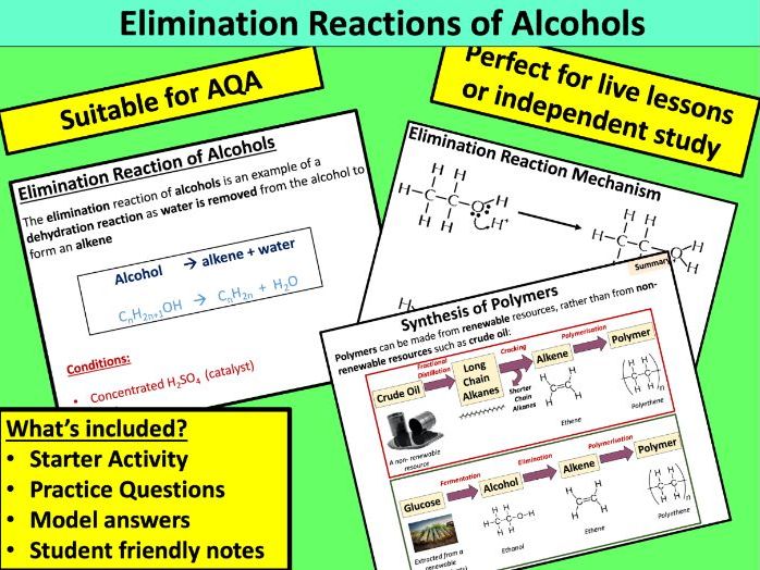 Elimination Reactions of Alcohols (AQA)