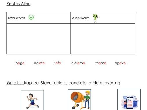 Phonics - Split digraph e-e sound worksheets - Resource bundle