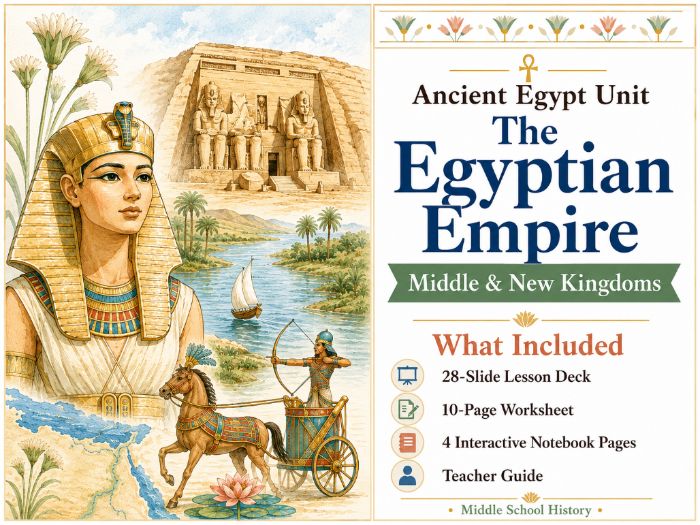 The Egyptian Empire – Middle & New Kingdoms Lesson Bundle