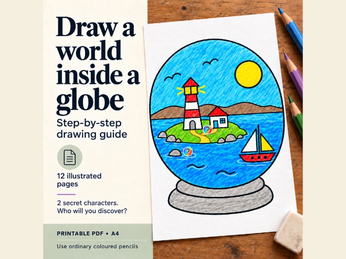 Draw a World Inside a Globe: Harbour Drawing
