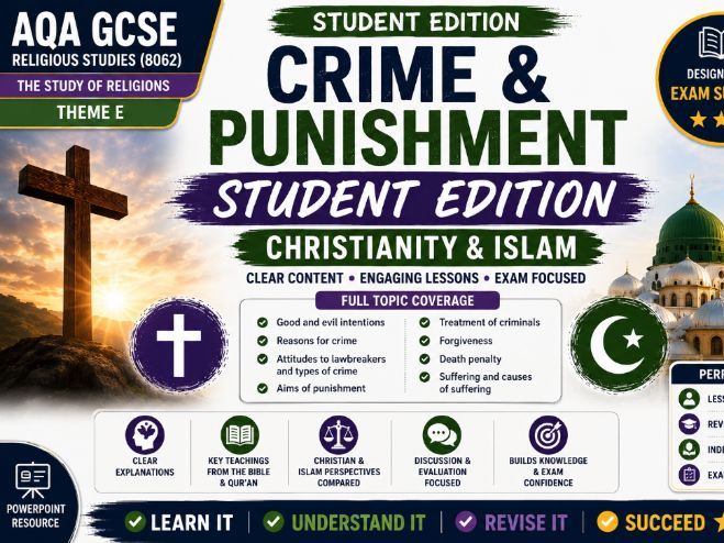 GCSE Religious Studies – Crime & Punishment Student Edition (Christianity & Islam) | AQA 8062 Theme