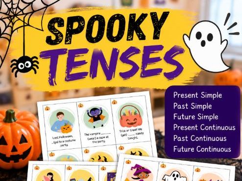 Spooky Tenses: A Halloween Adventure with Simple and Continuous Tenses.