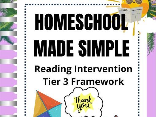Tier 3 Reading Intervention Framework | Grades 6th-8th