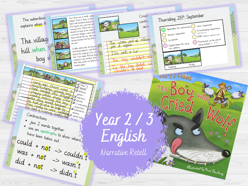 'The Boy Who Cried Wolf' Year 2/3 English - Retell