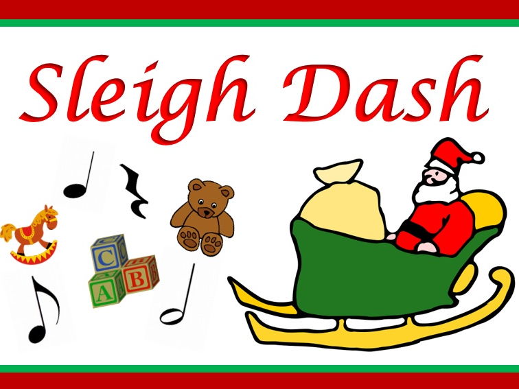 Sleigh Dash (Christmas musical notation note value game)