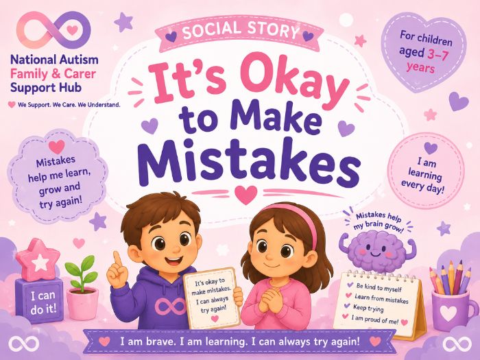 It's Okay to Make Mistakes Social Story (ASD)
