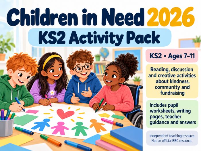 Children in Need 2026 KS2 Activity Pack