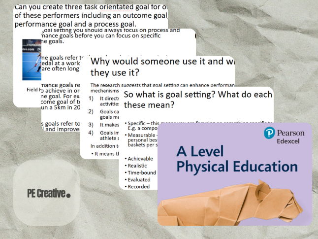 A Level PE Edexcel 4.3 Goal Setting