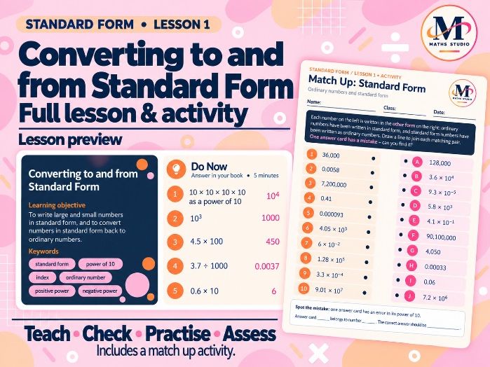 Converting Standard Form | Lesson & Activity