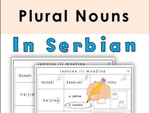 Serbian Plural Nouns Latin Alphabet