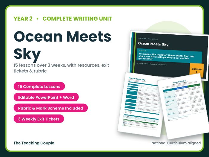 Ocean Meets Sky | Year 2 English Unit | 15 Complete Lessons + Resources + Mark Scheme