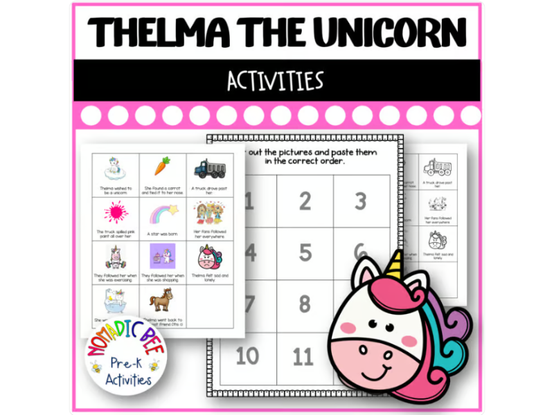 Thelma the Unicorn Activities - Character Traits
