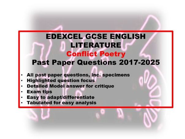Conflict Poetry, Past Paper Qs 2017-2025