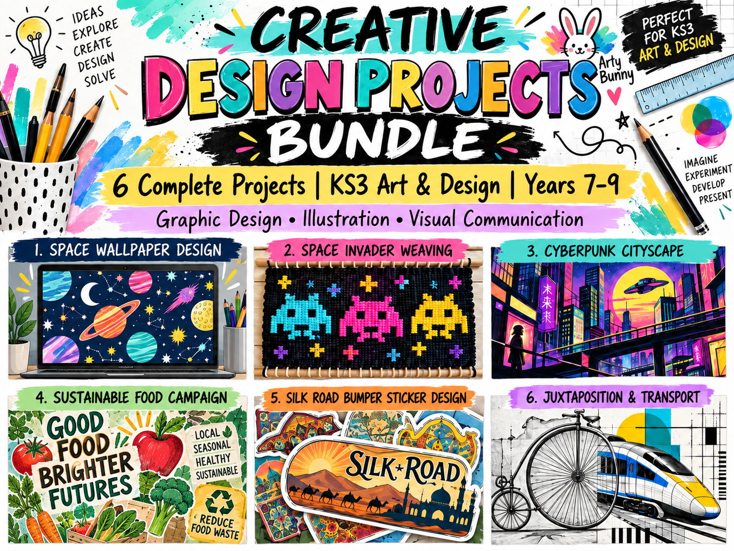 Creative Design Projects Bundle | KS3 Art, Graphics & Design