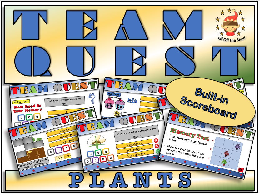 Plant Anatomy Lifecycle Photosynthesis Interactive Smart Board Team Building Quiz KS3