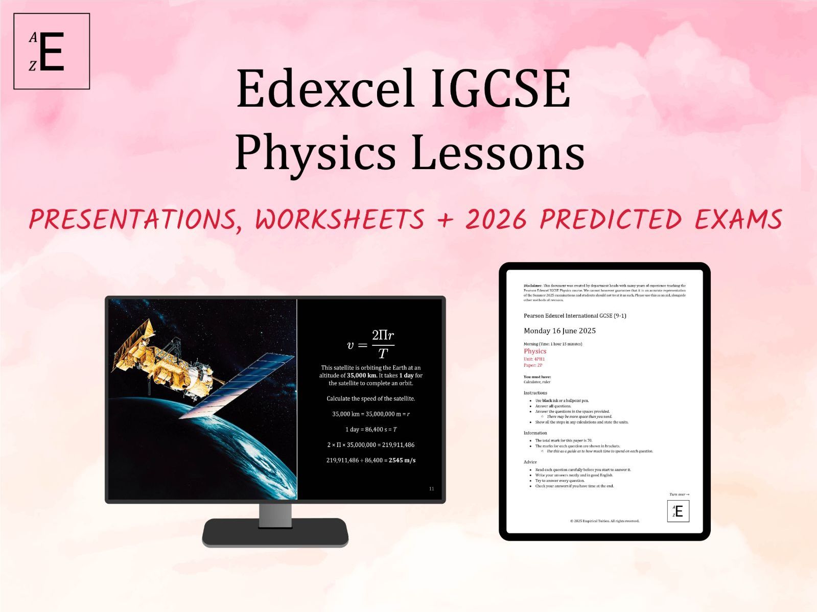 Edexcel IGCSE Physics Lessons  - The Complete Course (Presentations, Worksheets and 2026 Predicted Exams)