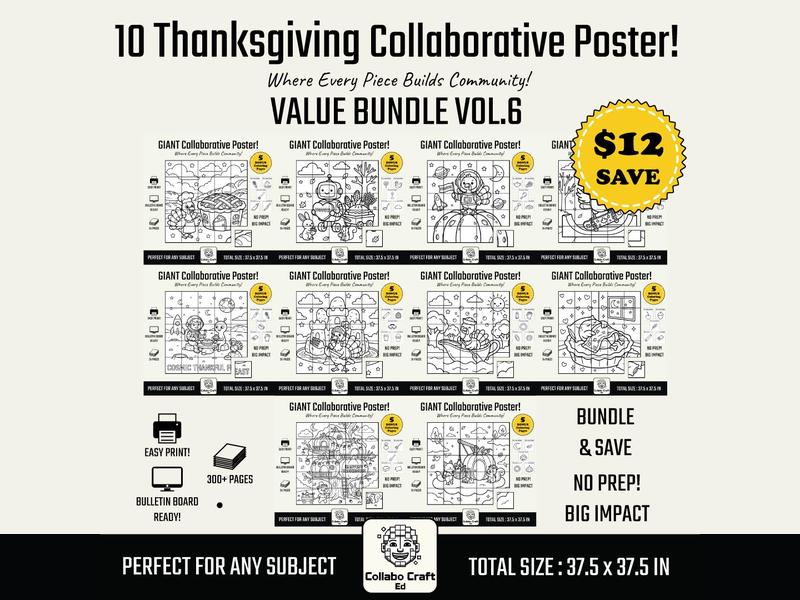 Thanksgiving Collaborative Poster Bundle Vol.6 Bulletin Board